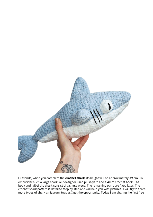 Shark Amigurumi Crochet Pattern