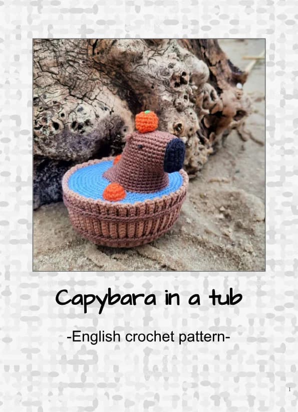 Capybara in Bath Crochet Pattern