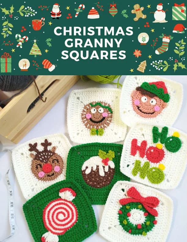 Christmas Granny Square Crochet Pattern
