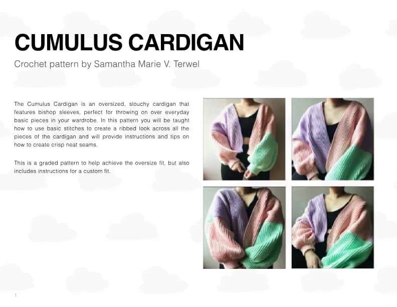 Cumulus Cardigan Crochet Pattern