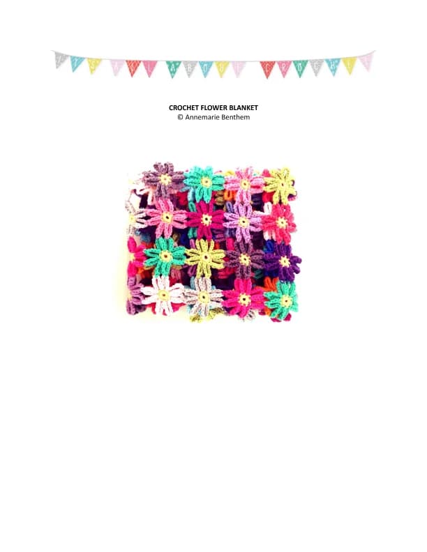 Daisy Flower Blanket Crochet Pattern