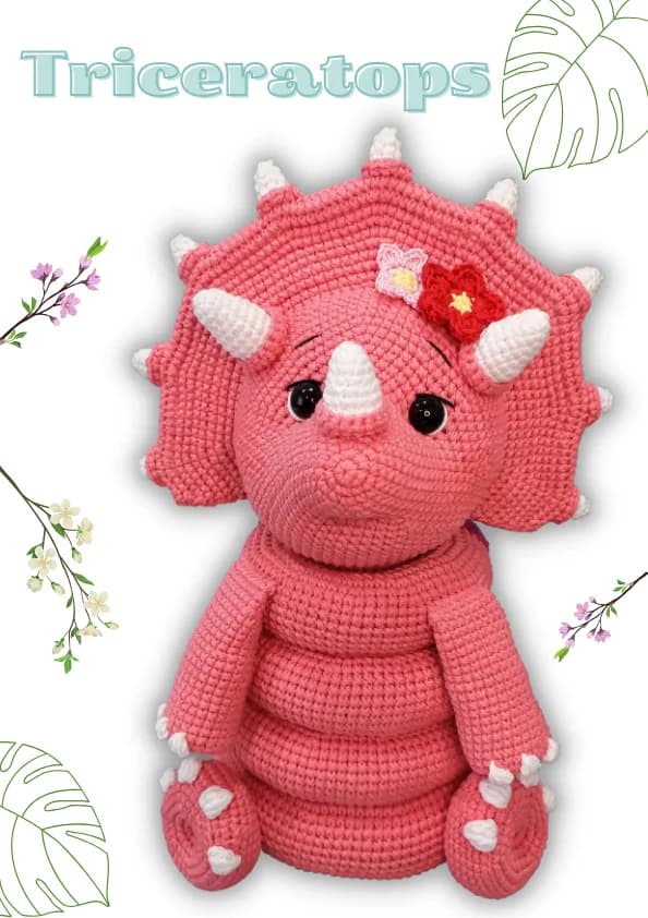 Dinosaur Triceratops Crochet Pattern
