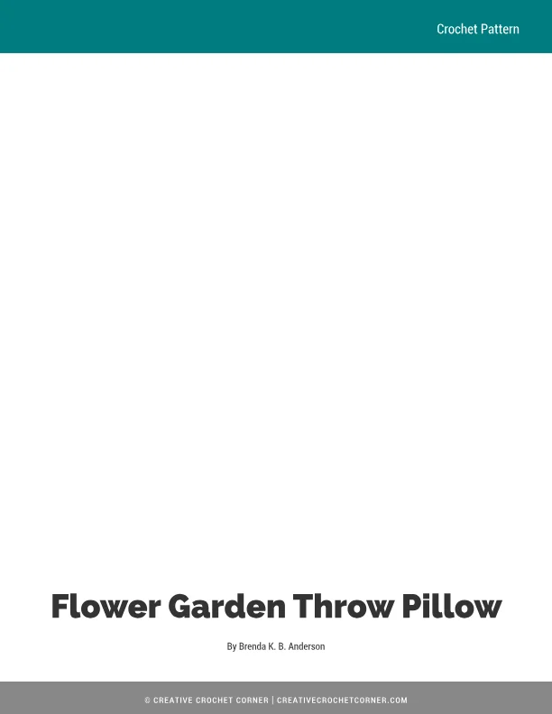 Flower-Garden-Throw-Pillow Crochet Pattern