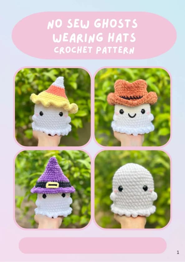 Ghosts Trio Crochet Pattern