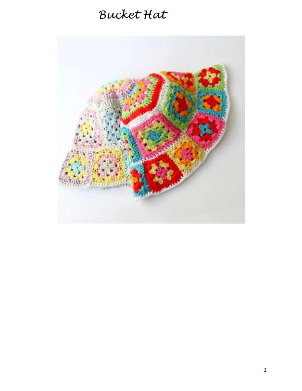 Granny Bucket Hat Crochet Pattern