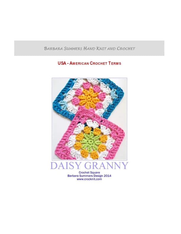 Granny Squafe - Daisy Crochet Pattern