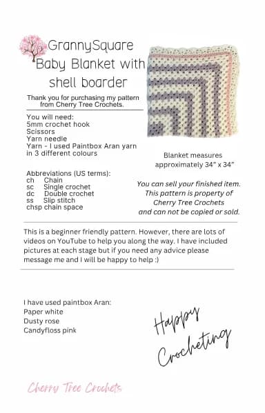 Granny Square - Blanket Crochet Pattern