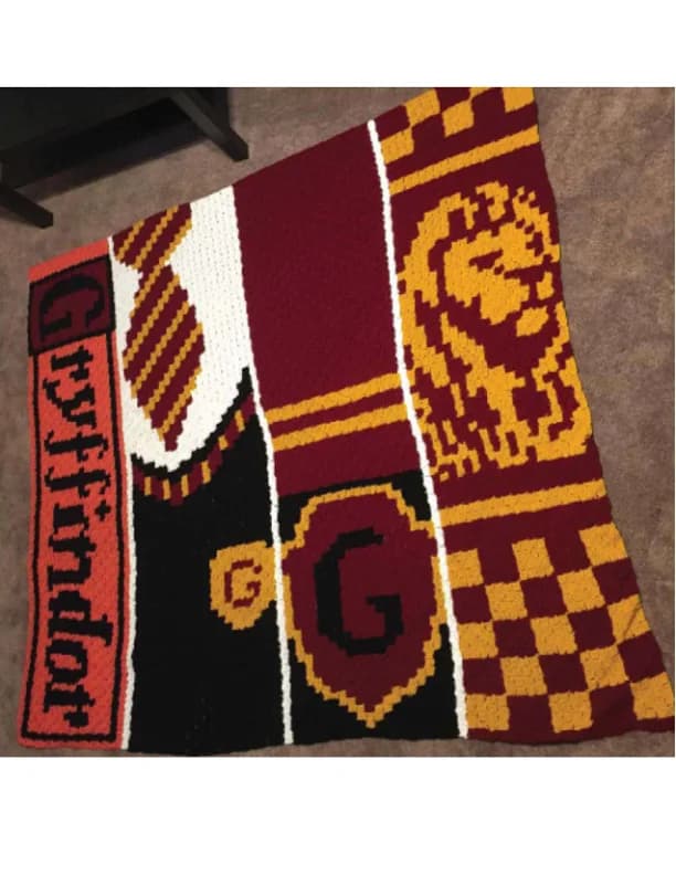Gryffindor Afghan Crochet Pattern