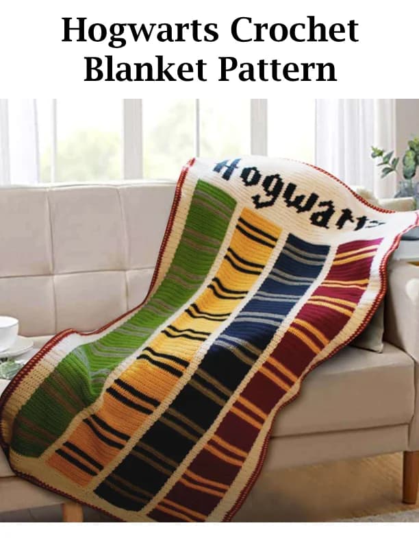 Hogwarts Crochet Blanket Crochet Pattern