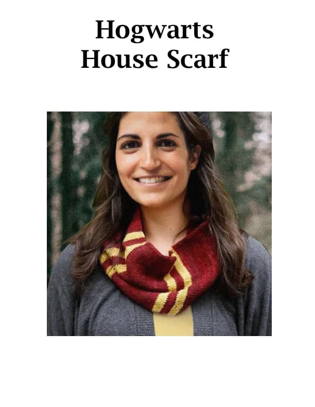 Hogwarts House Scarf Crochet Pattern