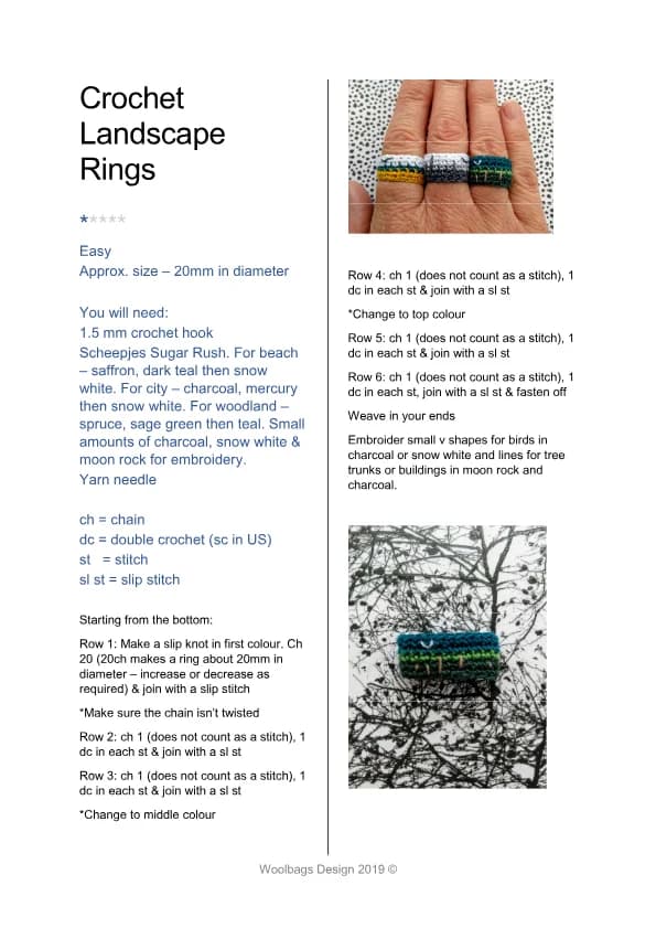 Landscape Rings Crochet Pattern