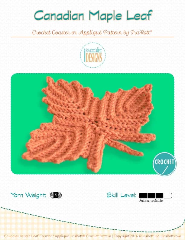 Maple Leaf Applique Crochet Pattern