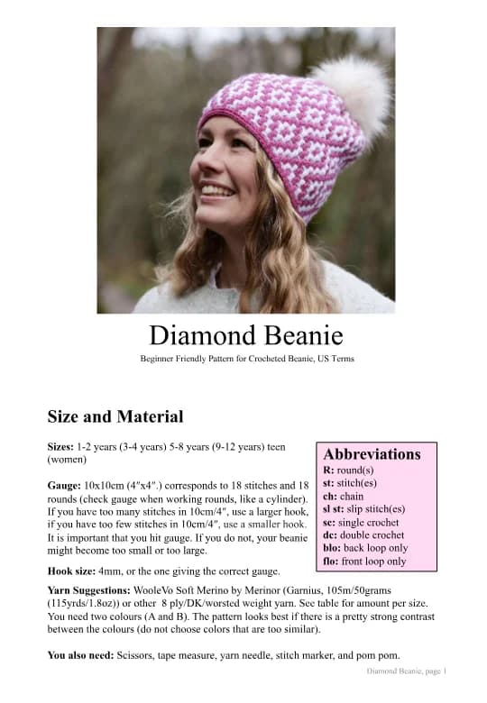Modern Beanie Crochet Pattern