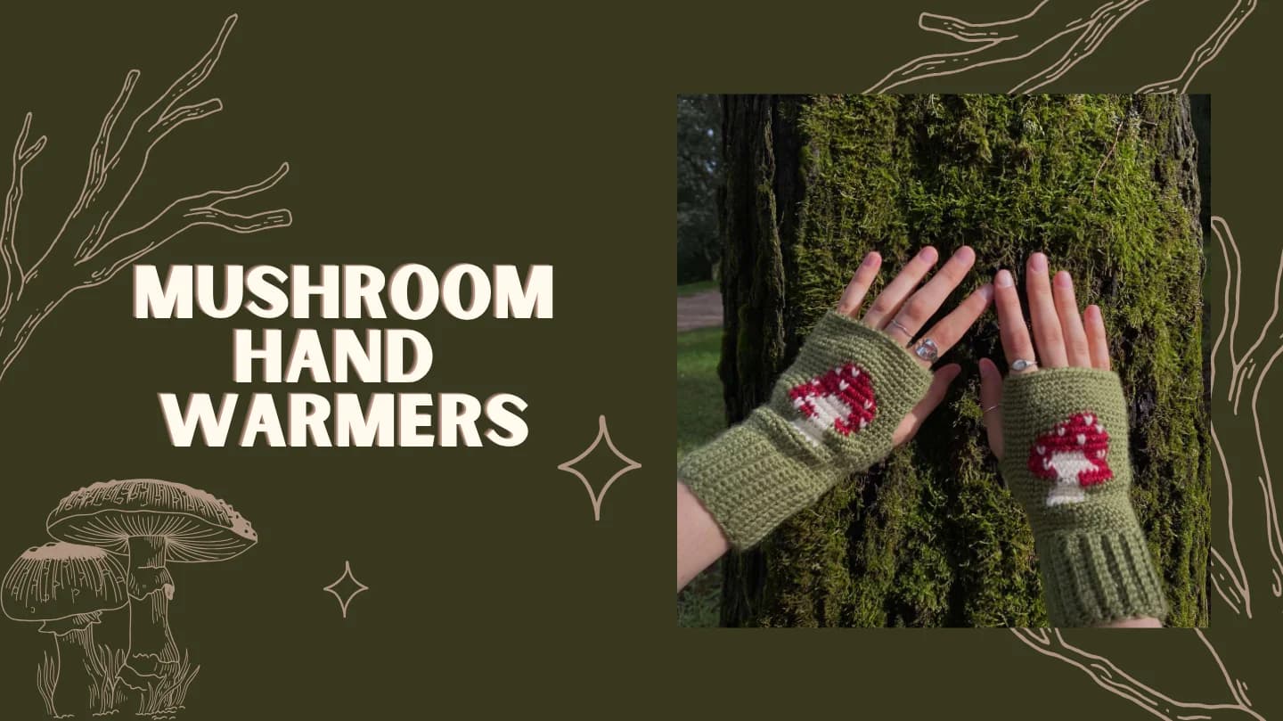 Mushroom Handwarmers Crochet Pattern
