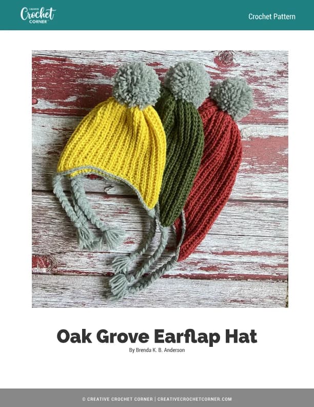 Oak-Grove-Earflap-Hat Crochet Pattern