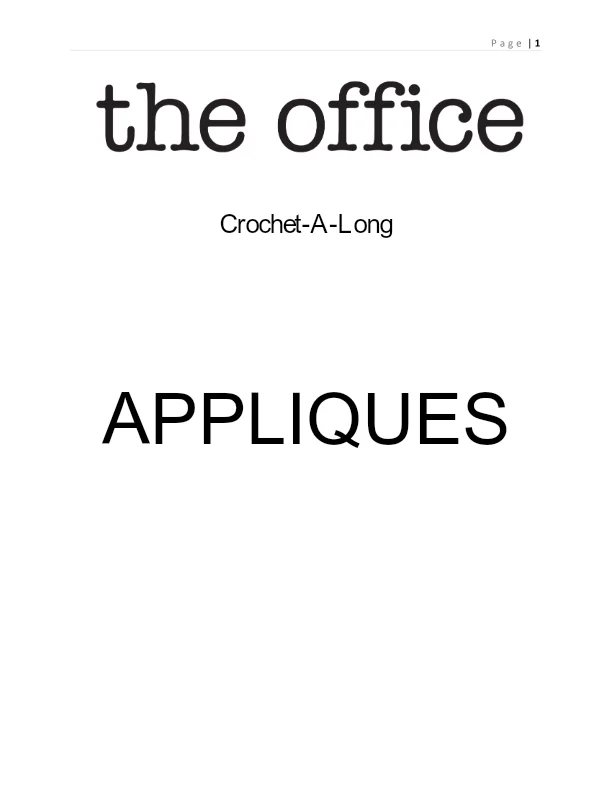 Office blanket appliques Crochet Pattern