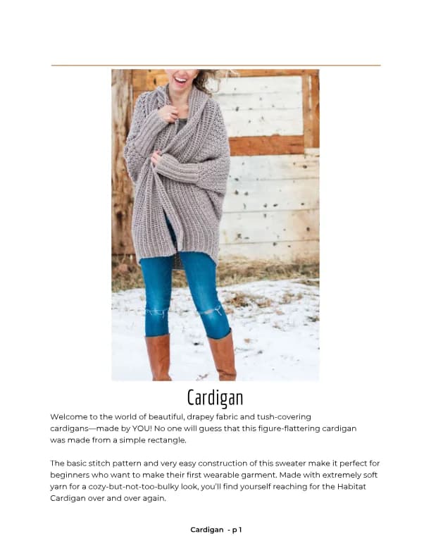 Oversize Cardigan Crochet Pattern