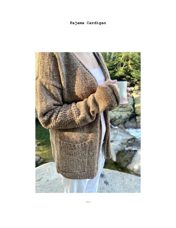 Pajama Cardigan Crochet Pattern