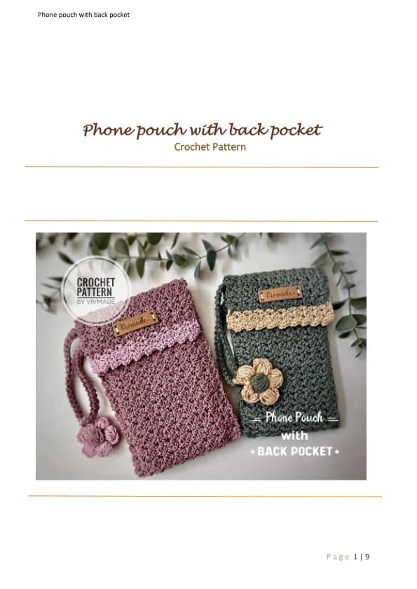 Phone bag 3 Crochet Pattern