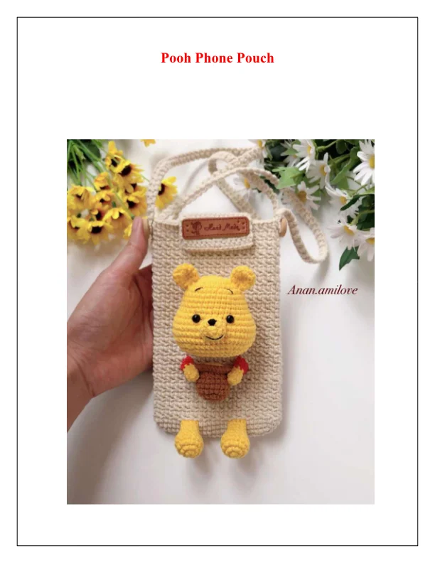 Phone Pooh Crochet Pattern