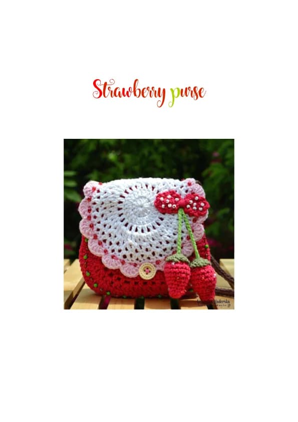 Purse strawberry Crochet Pattern