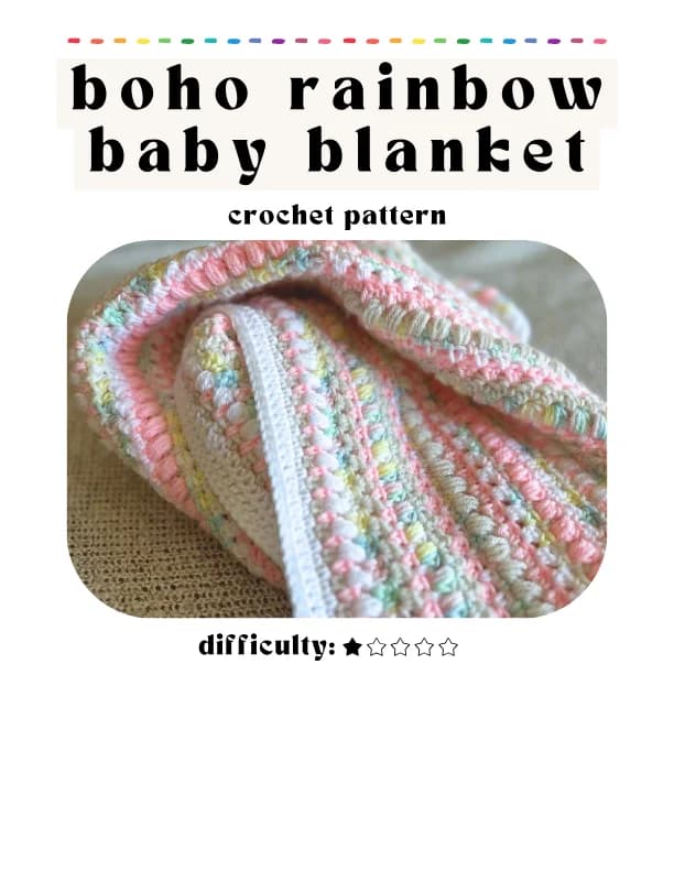Rainbow Baby Blanket Crochet Pattern