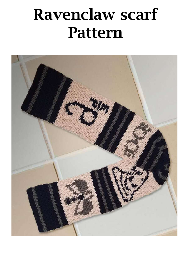 Ravenclaw scarf Crochet Pattern