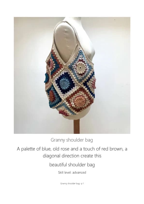 Shoulder bag granny Crochet Pattern