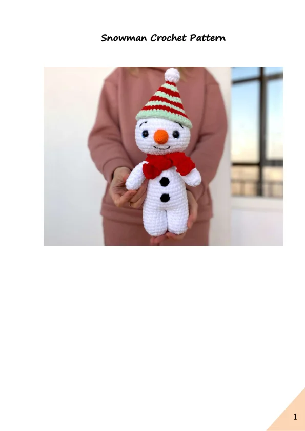 Snowman crochet Crochet Pattern