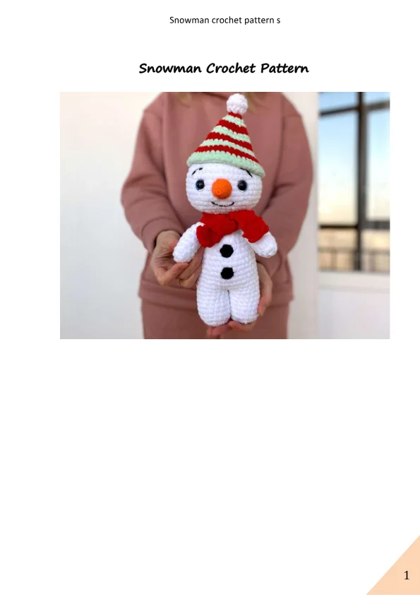 Snowman Crochet Pattern