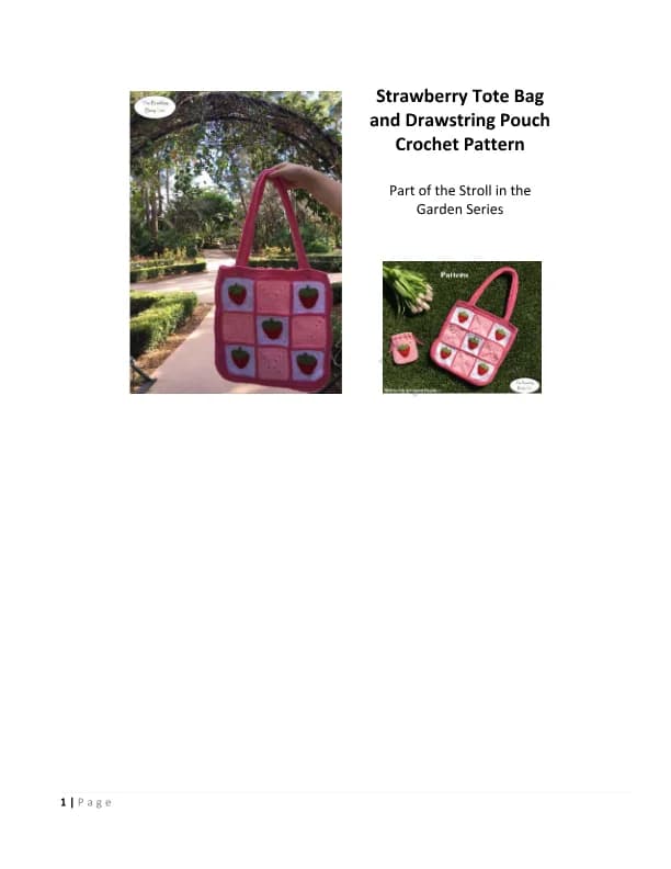 Strawberry bag Crochet Pattern