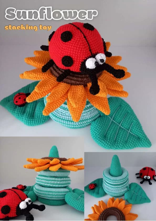 Sunflower stacking Crochet Pattern