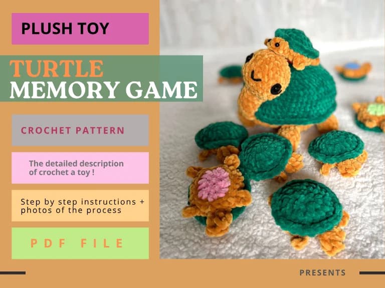 Turtle and babies Crochet Pattern