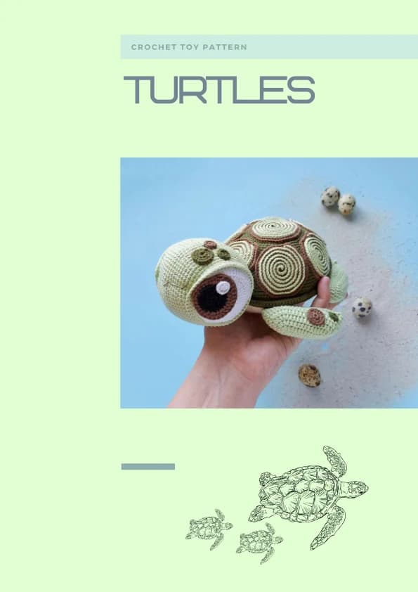 Turtle Big 1 Crochet Pattern
