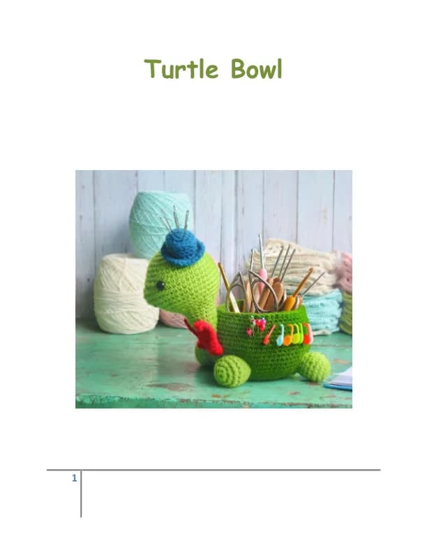 Turtle Bowl Crochet Pattern